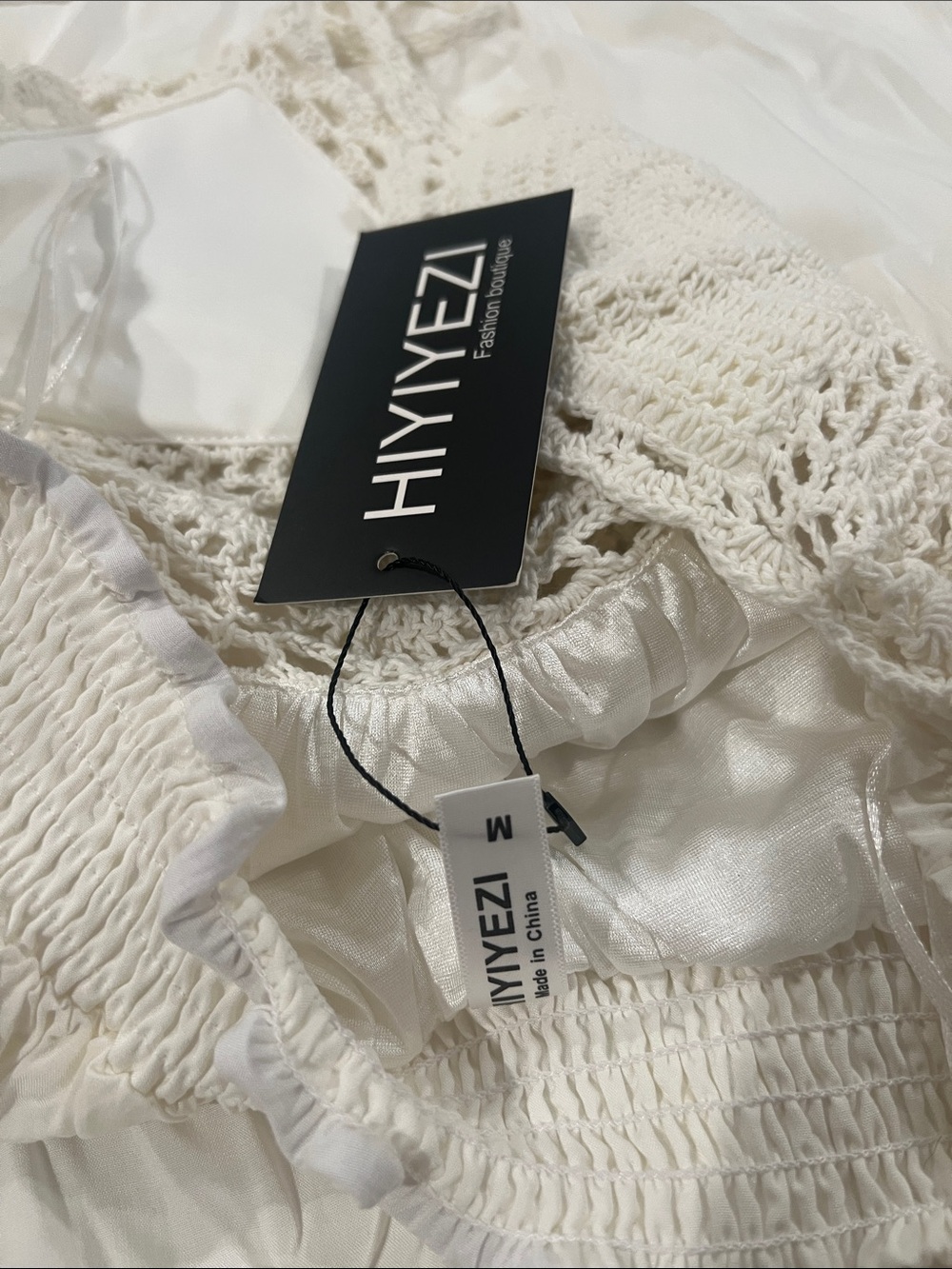 White Crochet Halter Maxi Dress - Picture 12 of 12
